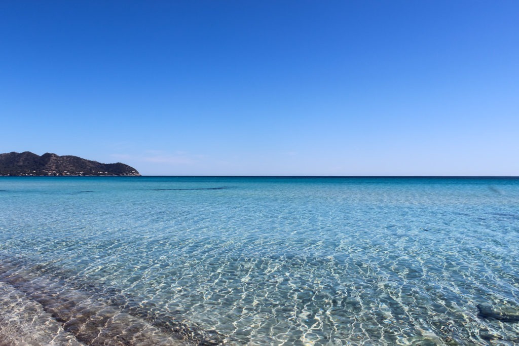 Clear water in the Cala Millor. 